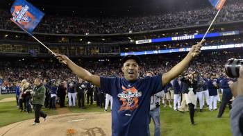 El lanzador de los Tigres de Detroit Octavio Dotel.