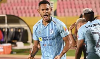 El panameño Ismael Díaz celebrando un gol.