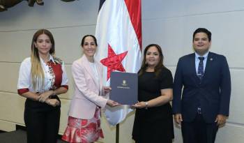 La ministra de Cultura, Maruja Herrera, durante la presentación del proyecto de ley.