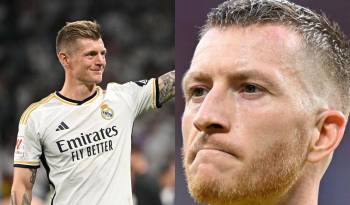 Los jugadores Toni Kroos (i.) y Marco Reus (d.) disputarán su último juego con el Real Madrid y Borussia Dortmund, respectivamente.