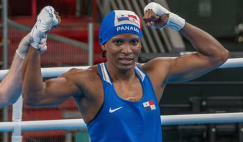 La boxeadora olímpica Atheyna Bylon.