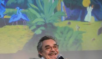 Gonzalo García, hijo de Gabriel García Márquez, en el acto de presentación de ‘En agosto nos vemos’