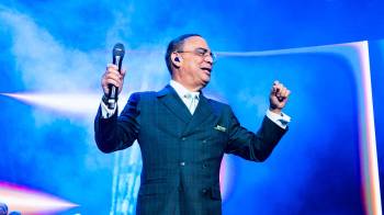 El artista puertorriqueño Gilberto Santa Rosa.