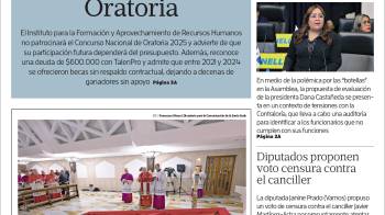 Portada del impreso del 23 de abril de 2025