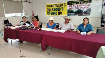 La Coordinadora realizó una conferencia de prensa informando sobre los resultados de una encuesta y el rechazo al embalse de Río Indio.
