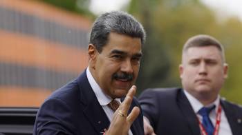 El presidente venezolano, Nicolás Maduro, llega a una reunión con el presidente ruso, Vladimir Putin, en el Kremlin en Moscú, Rusia, el 7 de mayo de 2025. EFEMAXIM SHEMETOV / POOL ```