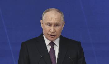 El presidente de Rusia, Vladímir Putin, fue reelegido este domingo para un quinto mandato. EFE/EPA/SERGEI ILNITSKY