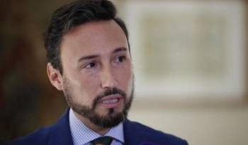 Guzmán Palacios ofreció sus declaraciones en una rueda de prensa informal.