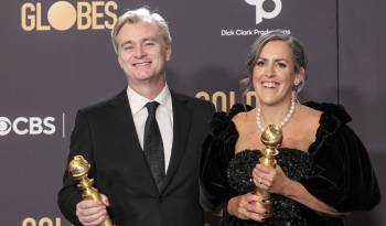 Christopher Nolan se alzó este domingo con el Globo de Oro a mejor dirección.