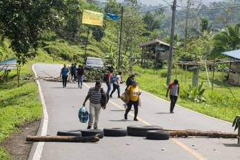 Cierres de calle en Bocas del Toro.