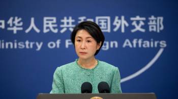 La portavoz de la Cancillería china, Mao Ning, durante una conferencia de prensa en el ministerio en Pekín, el 23 de diciembre de 2024