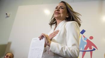 Fotografía de archivo donde se observa a la líder de oposición venezolana, María Corina Machado.