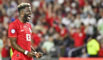 Freddy Góndola celebrando el pase de Panamá a los cuartos de final de la Copa América 2024.