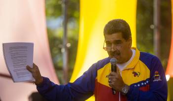 Fotografía de archivo en la que se registró al presidente de Venezuela, Nicolás Maduro, durante un acontecimiento público, en Caracas, Venezuela.