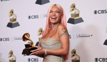 Karol G fue una de las artistas latinas quienes se llevaron un gramófono a casa por su producción “Mañana será bonito” en la categoría Mejor Álbum de Música Urbana.