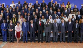 Foto de familia de los participantes de la Tercera Cumbre del G77 + China.