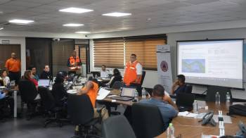Este operativo es coordinado desde el Centro de Operaciones de Emergencias Provincial del Sinaproc.