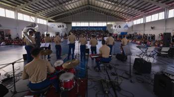 Concierto de la Marina de Estados Unidos en el Balboa Academy de Panamá.
