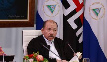 Fotografía cedida por la presidencia de Nicaragua del presidente de Nicaragua, Daniel Ortega.