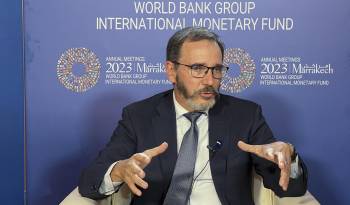 El economista jefe del FMI, Pière-Olivier Gourinchas, durante su participación en la Asamblea Anual del FMI y el Banco Mundial celebrada el pasado mes de octubre en Marrakech, Marruecos.