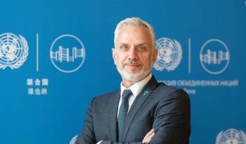 Ilias Chatzis, jefe de la sección de lucha contra la trata de personas en la Oficina de la ONU contra la Droga y el Delito (ONUDD), explica en una entrevista con EFE