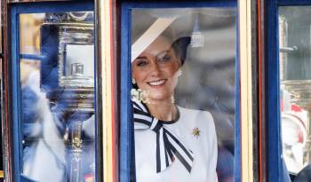 Fotografía de la Princesa de Gales este sabado en el desfile Trooping the Colour de Londres.