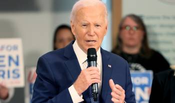 Biden habla durante una reunión de líderes sindicales nacionales en Washington, D. C., Estados Unidos, el 10 de julio de 2024.