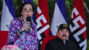 Copresidenta de Nicaragua, Rosario Murillo (Izq) declaró que teme que pueda existir una emboscada contra Martinelli.
