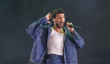 El cantante colombiano Sebastián Yatra durante un concierto.