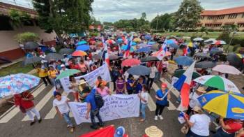 Marcha de mujeres en Santiago, Veraguas.