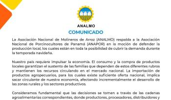 Comunicado de prensa de la Junta Directiva de la Analmo.
