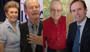 Mireya Moscoso, Vicente Fox, Miguel Ángel Rodríguez y Jorge Quiroga.