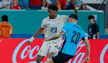 El panameño, Michael Murillo, durante el partido ante Uruguay.