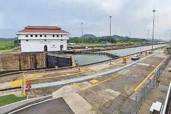 Vista de una esclusa del Canal de Panamá