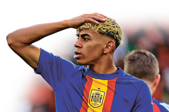 El delantero de la selección de España y del FC Barcelona, Lamine Yamal.