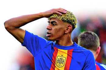 El delantero de la selección de España y del FC Barcelona, Lamine Yamal.