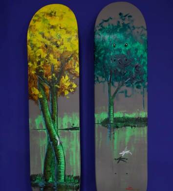 El arte y el ‘skateboarding’, unidos en estas dos piezas.
