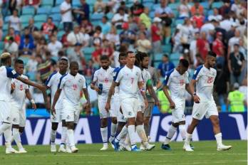 Jugadores de la selección de Panamá durante el Mundial Rusia 2018.