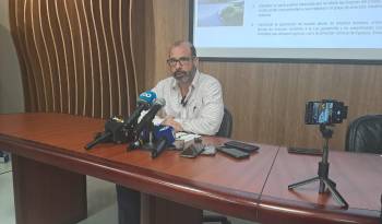 Alejandro Ferrer, presidente de Capac, en conferencia de prensa, este jueves 21 de noviembre.