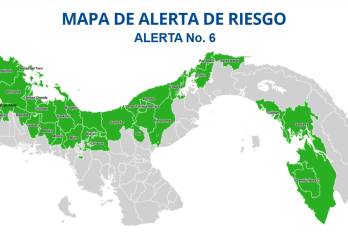 El Sinaproc emite reducción de niveles de alertas en algunas partes del país.