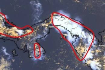 El Sinaproc emite aviso preventivo por aguaceros y tormentas.