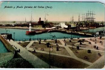 Puerto de El Callao (1910) en el Perú - Colección Privada Jean Pierre Lemmonier.