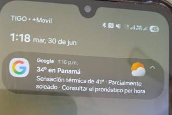 Google advirtió que la sensación térmica en Panamá podría llegar a los 41 °C durante la jornada de este martes.