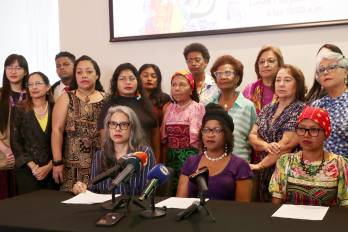 CIUDAD DE PANAMA 7-7-25. Conferencia de prensa,Alianza de organizaciones de mujeres líderes de todo el país, sobre eliminar el ministerio de la mujer. La Estrella de Panamá/Erick Marciscano