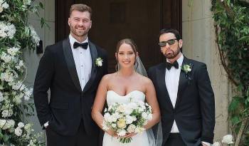 La pareja se comprometió en febrero del año pasado y se casaron durante el pasado fin de semana en Battle Creek, Michigan.