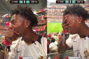 Fan de Cristiano Ronaldo, IShowSpeed estalla en lágrimas tras la derrota de Portugal