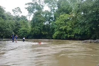 Operativo de búsqueda en el río San Rafael por un hombre de 84 años