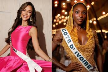 Miss Costa de Marfil tiene un hermoso gesto con Miss Ecuador en pleno momento crítico.