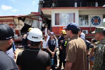 Estados Unidos anuncia nuevos fondos para la recuperación de las zonas afectadas por el terremoto en Panamá.
