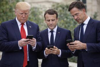 Mensajes privados entre Donald Trump, Emmanuel Macron y el jefe de la OTAN salieron a la luz